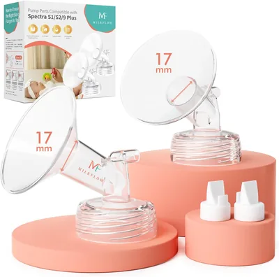 Kit de flaske compatible Spectra 17mm, 2 soupapes incluses | Double kit avec 2 embouts de 17mm et 2 soupapes en silicone renforcées