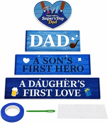 Reusable Father's Day Banner - Blue 30cm | Best Deal