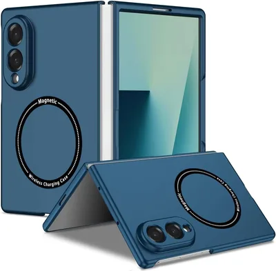 QWYJ Funda para Samsung Galaxy Z Fold 8 5G Case Carcasa, PC Cover, Azul | Delgado y resistente, a prueba de golpes, plegable