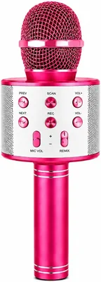 ميكروفون كاريوكي لاسلكي FNSAY EST للأطفال، مكبر صوت محمول 5 في 1 مع مسجل وراديو إف إم