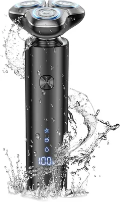 電気シェーバー 2026年改良版 54枚刃 360度回転 LEDスクリーン IPX7防水 バス用 濡れ使用可能