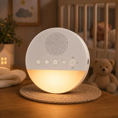 Ruído Branco Portátil 10 Sons Calmantes Luz Noturna Timer Bebê Sono - Melhor Preço