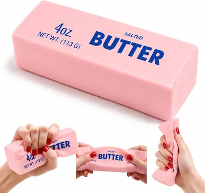 Pink Butter Squishy Slow Rising Glitter Sensory Fidget Toy - 21% Off