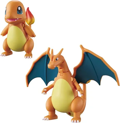 Bandai Pokemon Figure Set, Charmander & Charizard