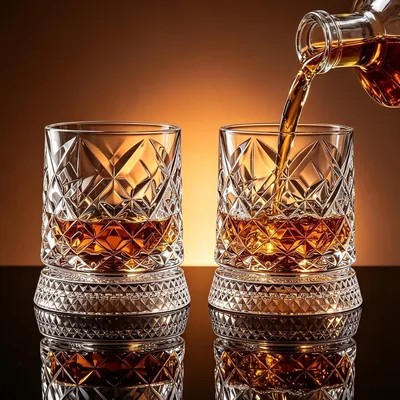 OPUSGFDH Rotating Whiskey Glasses Set of 2 9.5oz - 59% Off
