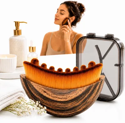 Escova Facial para Massagem e Drenagem Linfática com Cerdas Ultramacias - Efeito Lifting Natural, Reduz Inchaço, Estimula a Circulação