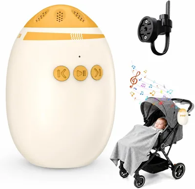 Wagxoey Schaukelwagen für Babys mit Lärmschutz (USB-aufladbar), 11 beruhigende Klänge, Ultraschall-Funktion (45 Min. Timer)