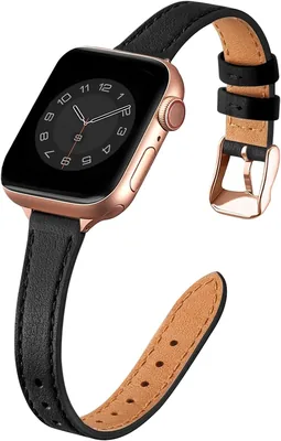 Rvciby Leather Straps Compatible Apple Watch Strap 38-45mm