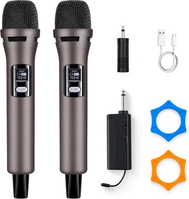 Rexyzen Rechargeable Dual Wireless Microphone System