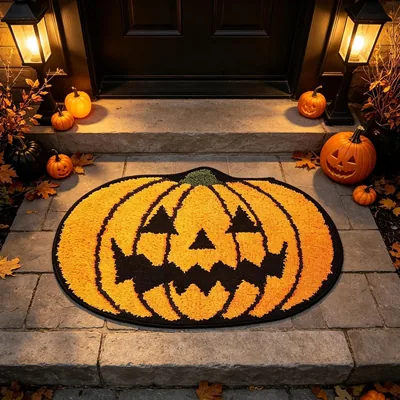 SMHUCOQS Tapete de Halloween Exterior de 50 x 80 cm, Material de Terciopelo Crí