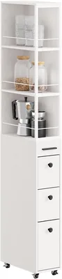 SoBuy Närr Cabinet 20 cm Med 4 Rädlar, 40x20x170 cm - Medicinsk Cabinet Küchen