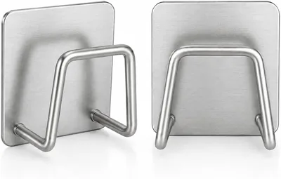 2 Pack Self Adhesive Sponge Holder, Stainless Steel Kitchen Sink Caddy Silver - Best Deal