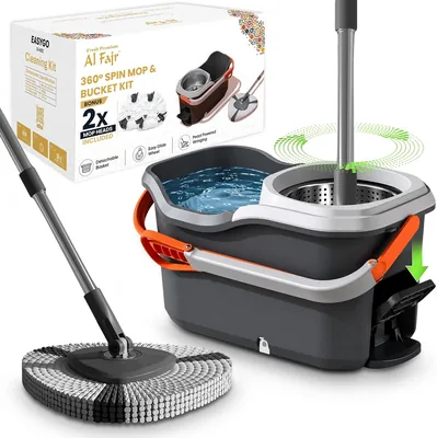 Al Fajr Spin Mop & Bucket Set with Foot Pedal - Best Deal