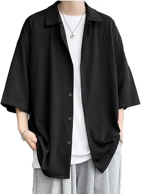 foveitaa ショーツ、メンズ、夏服、短袖、シンプル、大型サイズ、ファッション性、ポロネック、快適、軽量、オーバーサイズ