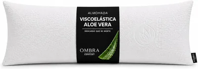 Almohada OMBRA COMFORT de Memory Foam 135 cm | Aloe Vera, Firmeza Media | Apoyo ergonómico para el cuello, Antimite y antibacteriana
