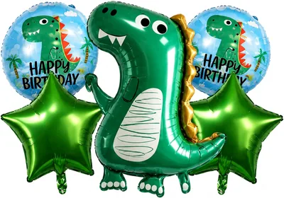 Dinosaur Happy Birthday Balloon Set 5 Pcs