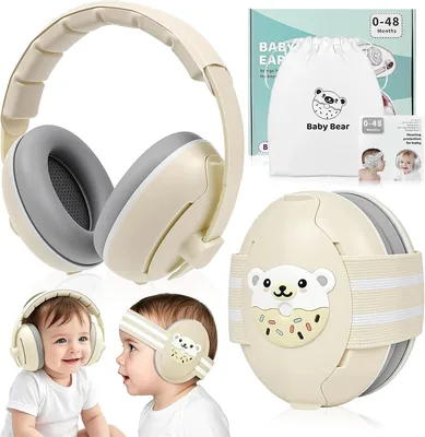 Muyohix 2 en 1 Casques Anti-Bruit pour Bébé, Réglable