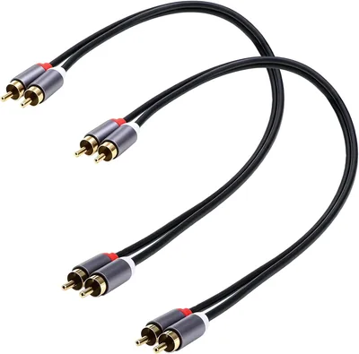 SIBAO 2 Pack 1.64FT 2RCA Male to Male Audio Cables