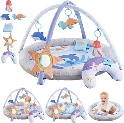 DMG Baby Gym Play Mat with 6 Toys