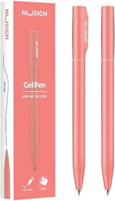 Nusign Gel Pen 0.5mm Blue Ink Twist Retractable Pen