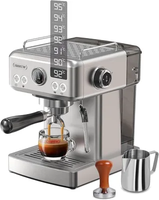 HiBREW Espresso Machine: 20 Bar Pressure, Adjustable Temperature, Metal Case - Best Deal