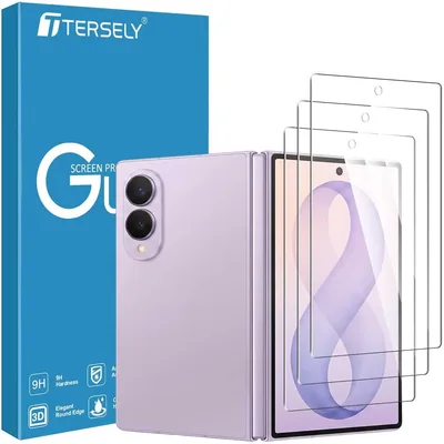 حاميات شاشة 3 في 1 لجهاز Samsung Galaxy Fold 8 (2026) - زجاج مقوى، درجة صلابة 9H، واضحة فائقة الوضوح، من صديق الحالة