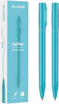 Nusign Gel Pen 0.5mm Blue Ink Twist Retractable Pen
