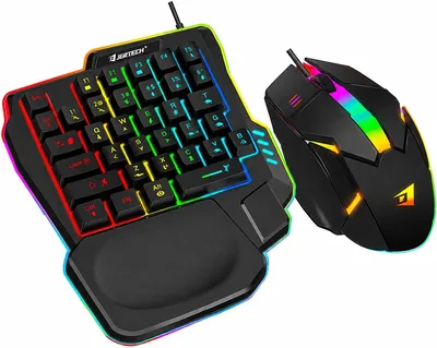 جيرتيك جك2-01 لوحة مفاتيح وألعاب الفأرة مزودة بإضاءة RGB - عرض خاص 68% تخفيض