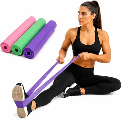 Kit com 3 Faixas Elásticas TheraBands Premium - Cores Sortidas