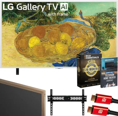 LG 55" Gallery LED TV LX7B Bundle with Natural Wood Frame