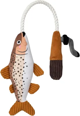 Fringe Studio On the Line Plush Fish Toy for Pets