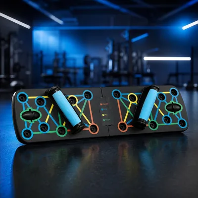 Prancha de Flexão 9 em 1 Multifuncional Dobrável para Treino Funcional e Calistenia com Apoios Ergonômicos Antiderrapantes Ex - Melhor Preço