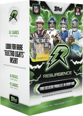 Caja de valor 2025 Topps Resurgence Football Sellado de fábrica