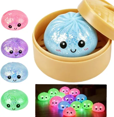 Glitter Dumpling Light Up Squishy Stress Relief Toy, 11% Off