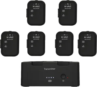 M-VAVE SWS-12 (WP-12) Sistema de Monitor Inalámbrico en el Oído IEM 2.4GHz Estéreo de Baja Latencia 1T & 6R - Mejor Trato