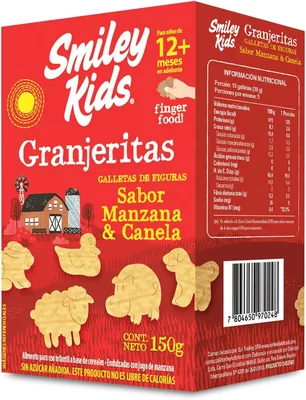 Galletas Granjeritas Smiley Kids 150g, Sabor Manzana - Mejor Precio
