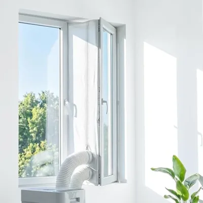 Klimaanlage Fensterabdichtung 500cm Ohne Bohren - Wasserdicht und Reißfest für Mobile Klimageräte und Wäschetrockner (28% Rabatt)