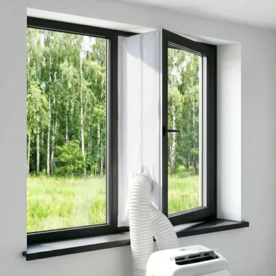 Fensterabdichtung für Klimaanlage, 400 cm, Ohne Bohren, Wasserfest und Rissbeständig, Für Mobile Klimaanlagen, Tu