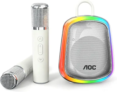 Altavoz de Karaoke Portátil AOC ACS5341 con Micrófonos Inalámbricos Bluetooth 5.3