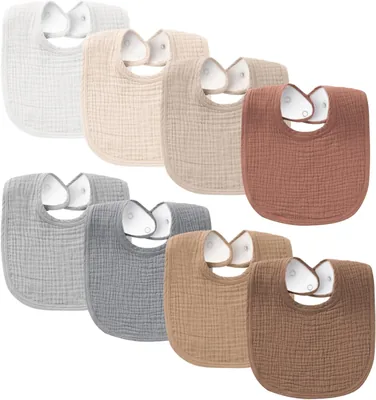Baberos Para Infante De Algodón - Babero Triangular Suave y Ajustable 100% Algodón Cómodo y Absorbente para Dentición y Babeo Best Deal