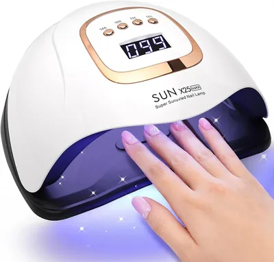 380W UV Gel Nagel Lampe med 81 Lampanele, 4 Timerinställningar, LED-Nagellampe med LCD-Display, UV-Nagellampe med Automatisk Sensor
