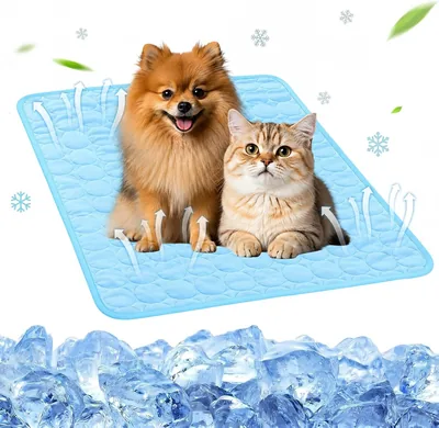 Mat de refroidissement DONGSZQ pour chats et chiens, mat durable de refroidissement pour chats, portable, couverture de refroidissement lavable et anti-morsure