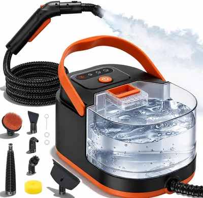 Limpieza a Vapor con Tanque Desmontable de 1.5L | Calentamiento en 30s, 3 Niveles de Vapor