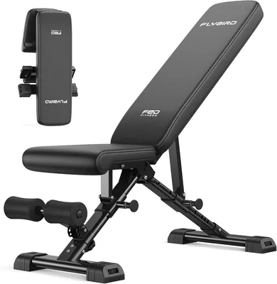 Banco de Pesas Ajustable FEIERDUN FLYBIRD, 800 lb (363 kg), Plegable