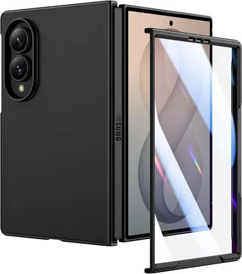 Doeshine för Samsung Z Fold 8 fodral med ultratunn displayskyddsfilm, svart | Skärmskydd och lättvikt