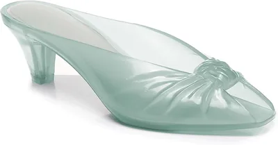 Agodor Jelly Kitten Heel Mules Sandals for Women