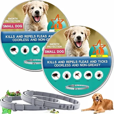 Collares Impermeables Ajustables para Perro y Gato, 2 Piezas (Talla Pequeña)