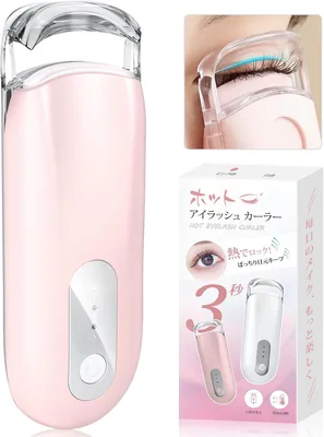 ホットビューラー 4色展開・透明ヘッド まつげカーラー 充電式 2段階温度調整 10秒予熱 5分自動オフ 軽量37g やけど防止 初心者向け