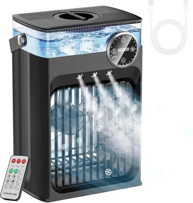 Portable Air Cooler 4 in 1 - 1200ML Tank Quiet Fan Remote Control Best Deal