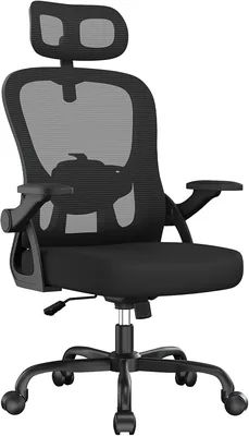 Sedia da ufficio Rattantree, Supporto Lombare Regolabile, Sedia per Ufficio con Schienale e Braccioli Ribaltabili, Materiale Traspirante